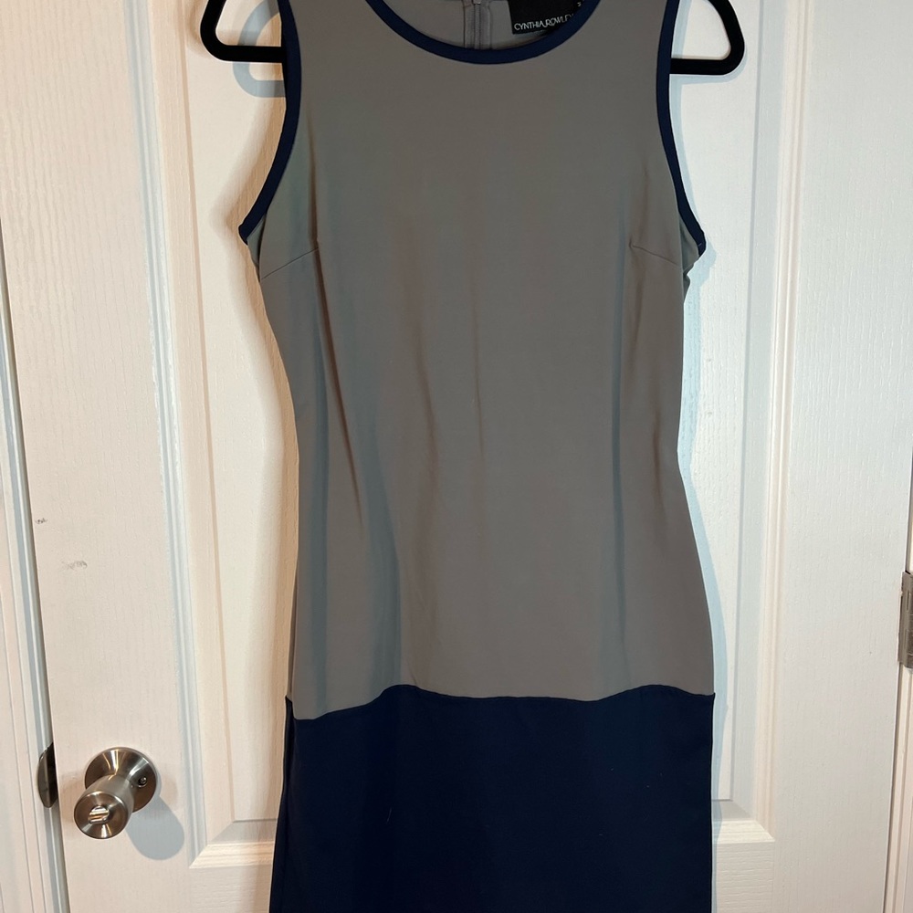 Color Block comfy dress gray and navy